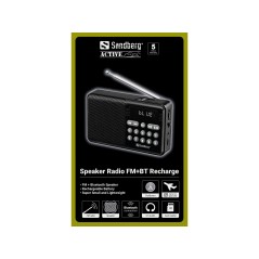 Sandberg Speaker Radio FM+BT Recharge – bærbar højttaler